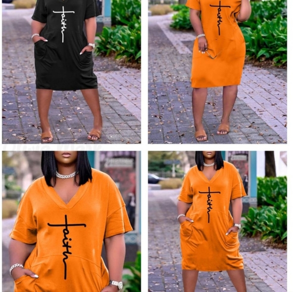 Olivia Marks Orange Faith Dress-Casual Dress with Pocket Detail NWOT - Picture 2 of 10